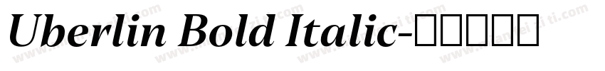 Uberlin Bold Italic字体转换